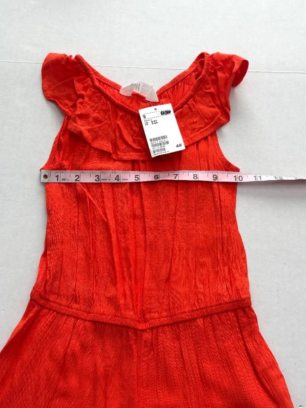 NWT H&M Girls Red/Orange Sleeveless Romper Size 5/6